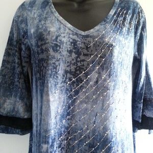 💕CUTE VINTAGE💕 Cotton with Sequince Top